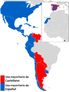 User:Bnwwf91 made this photo to show the difference in the names given to the Spanish Language - English Wikipedia en:Image:Castellano-Español.png, パブリック・ドメイン, https://commons.wikimedia.org/w/index.php?curid=1729645による